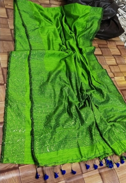 Cotton Silk Sequence Allover With Blouse