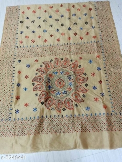 ASSAM SILK KANTHA STICH SAREE WITH BLOUSE