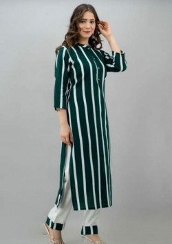 Rayon straight kurti pant set