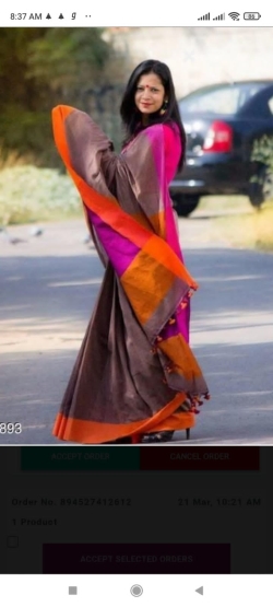 Cotton By Colour With Blouse