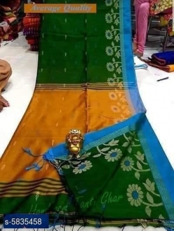 Cotton Silk Jamdani Saree With Blouse