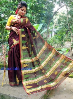 SOFT COTTON SILK BUTI SAREE WITH BLOUSE