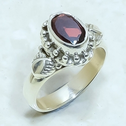 Garnet Natural Gemstone Handmade 925 Sterling Silver Ring