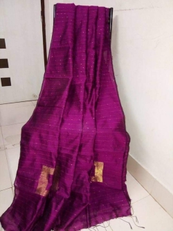 Soft Cotton Silk Sequence Work Saree With Blouse