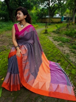 Khadi Cotton Tampal With Blouse