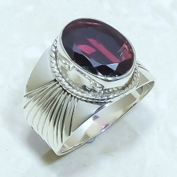 Garnet Natural Gemstone Handmade 925 Sterling Silver Ring