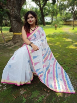 SOFT COTTON SILK BUTI SAREE WITH BLOUSE