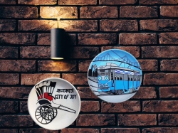 Kolkata Theme Wall Plate Set of 2