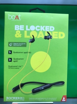 boAt Rockerz 335 Wireless Neckband with ASAP Charge, Up to 30H Playback, Qualcomm aptX & CVC, Enhanced Bass, Metal Control Board, IPX5, Type C Port, BT v5.0, Voice Assistant(Bold Blue)