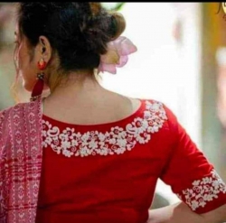 Malaicotton with embroidery work