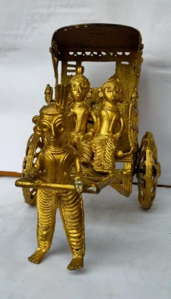 Dokra Rikshow standing showpiece.