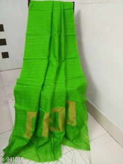 Soft Cotton Silk Sequence Work Saree With Blouse