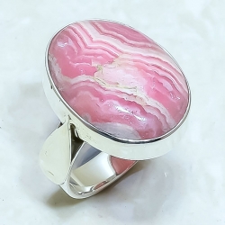 Rhodochrosite Natural Gemstone Handmade 925 Sterling Silver Ring