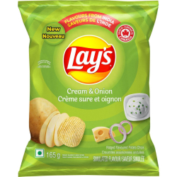 Lays Cream & Onion Potato Chips MRP 10 (Pack of 24)