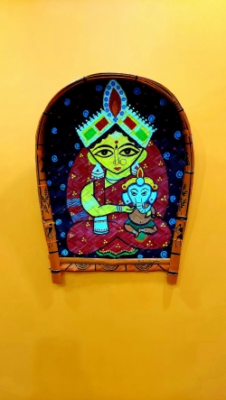 Fabric Paint Kulo_Maa Durga-Ganesh