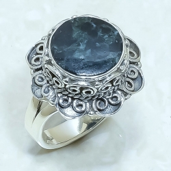 Septarian Stone Natural Gemstone 925 Sterling Silver Ring