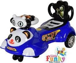 Super Panda Magic Baby Big Panda Manual Push Twister Ride On Car for Baby Kids Children and Toddlers with Twin LED Lights & Music Car Blue Rideons & Wagons Non Battery Operated Ride On  (Blue)