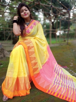 Khadi Cotton Tampal With Blouse