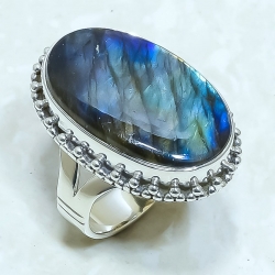 Labradorite Natural Gemstone Handmade 925 Sterling Silver Ring