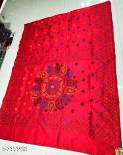 ASSAM SILK KANTHA STICH SAREE WITH BLOUSE