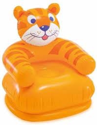 Monakarshti Animal Tiger Teddy Sofa/ Chair (Yellow) Inflatable Sofa/ Chair Inflatable Sofa/ Chair (Multicolor)