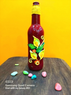 Fabric Paint Bottle Art