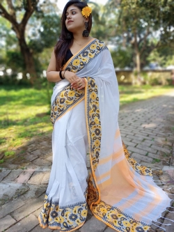 COTTON SHAREE WITH BLOUSE PIC