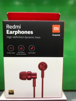 Redme Hi-Defination Dynamic Bass  Audio Wired in Ear Earphone with Mic (Red)