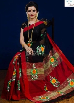 Cotton Silk Embroidery With Blouse