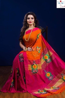 Cotton Silk Embroidery With Blouse