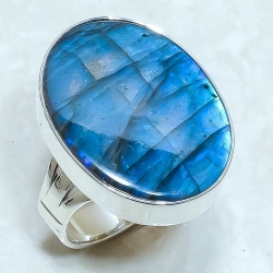 Labradorite Natural Gemstone Handmade 925 Sterling Silver Ring